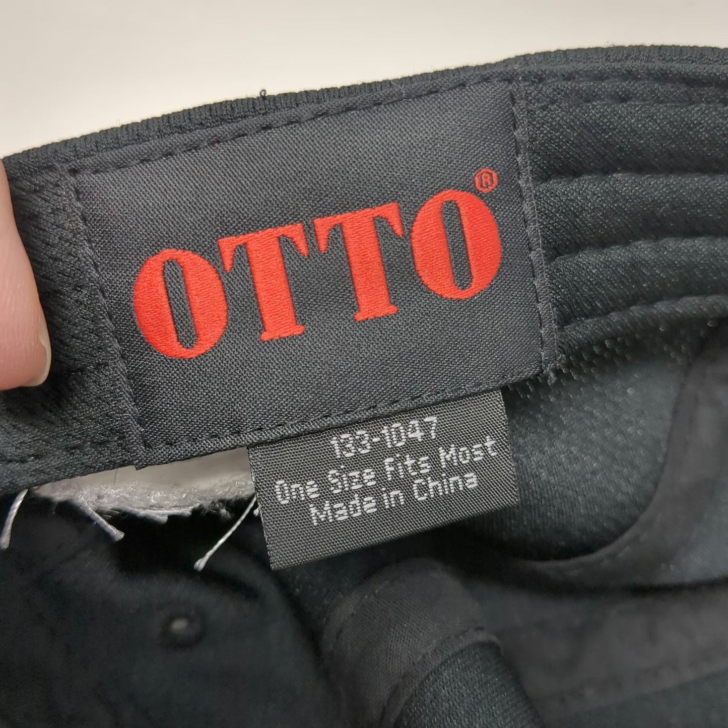 OTTO 5 Panel Black One Size Strapback Hat Ossur Challenged Athletes Foundation