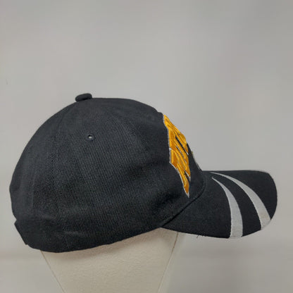 Pittsburgh Strapback Hat Black One Size Embroidered 6 Panel Blue Ocean