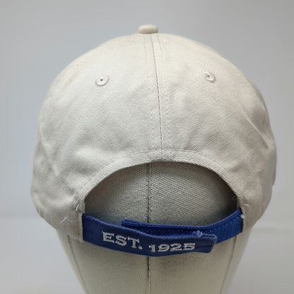 HDS Headwear Erie Insurance Baseball Cap Beige Blue One Size Strapback Logo Hat