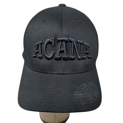 Flexfit Men's Fitted Hat Black Size L-XL Embroidered Acana Logo Maple Leaf