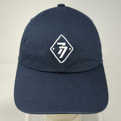 Yupoong Baseball Cap Blue OSFM Embroidered 77 Diamond Logo Adjustable Cotton Hat