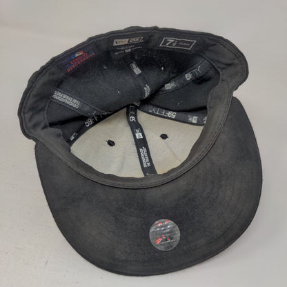 Tampa Bay Rays Fitted Hat Black 7 1/8 Embroidered Logo New Era 59Fifty