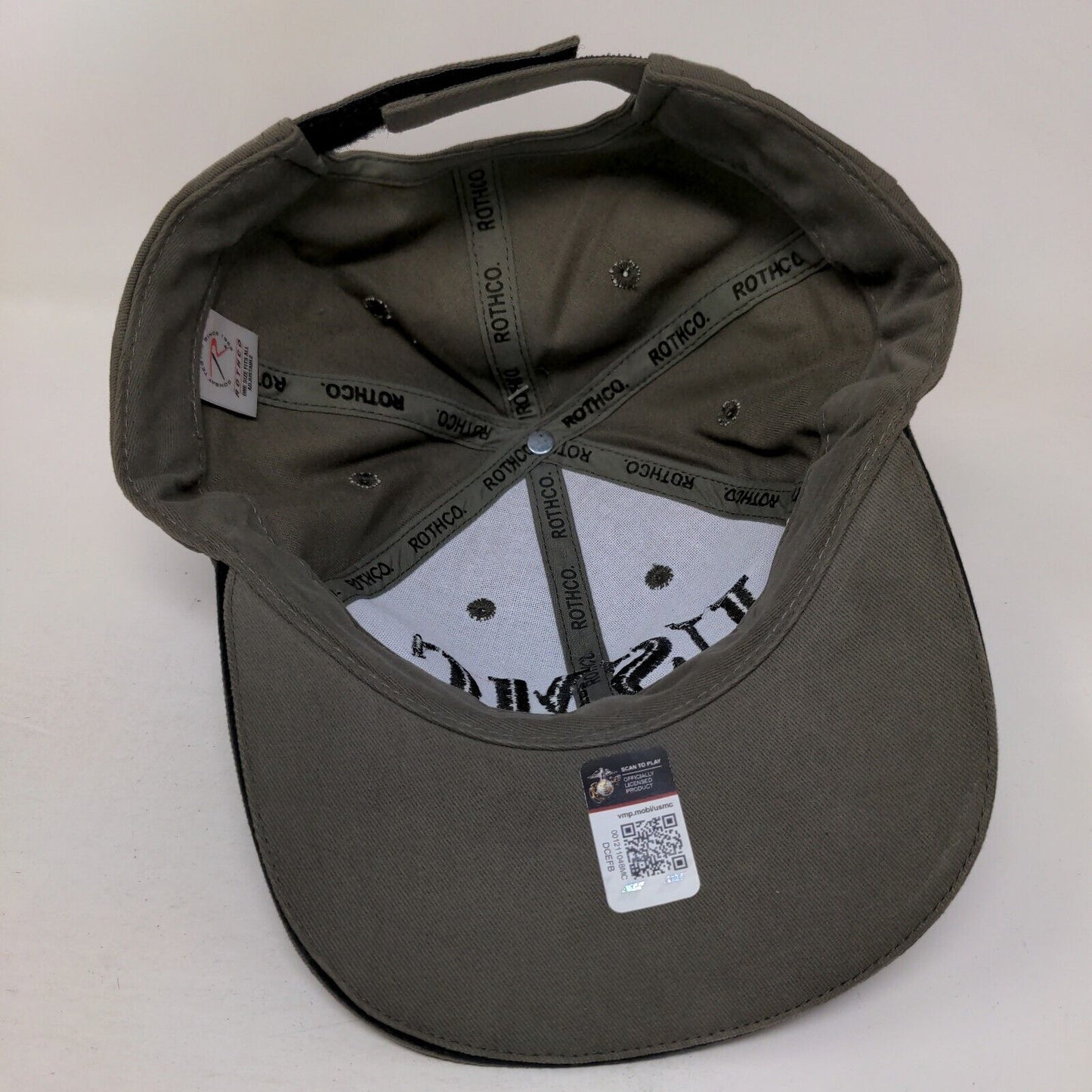 USMC Strapback Hat Grayish-Green OSFA Adjustable Embroidered W/Tags Rothco