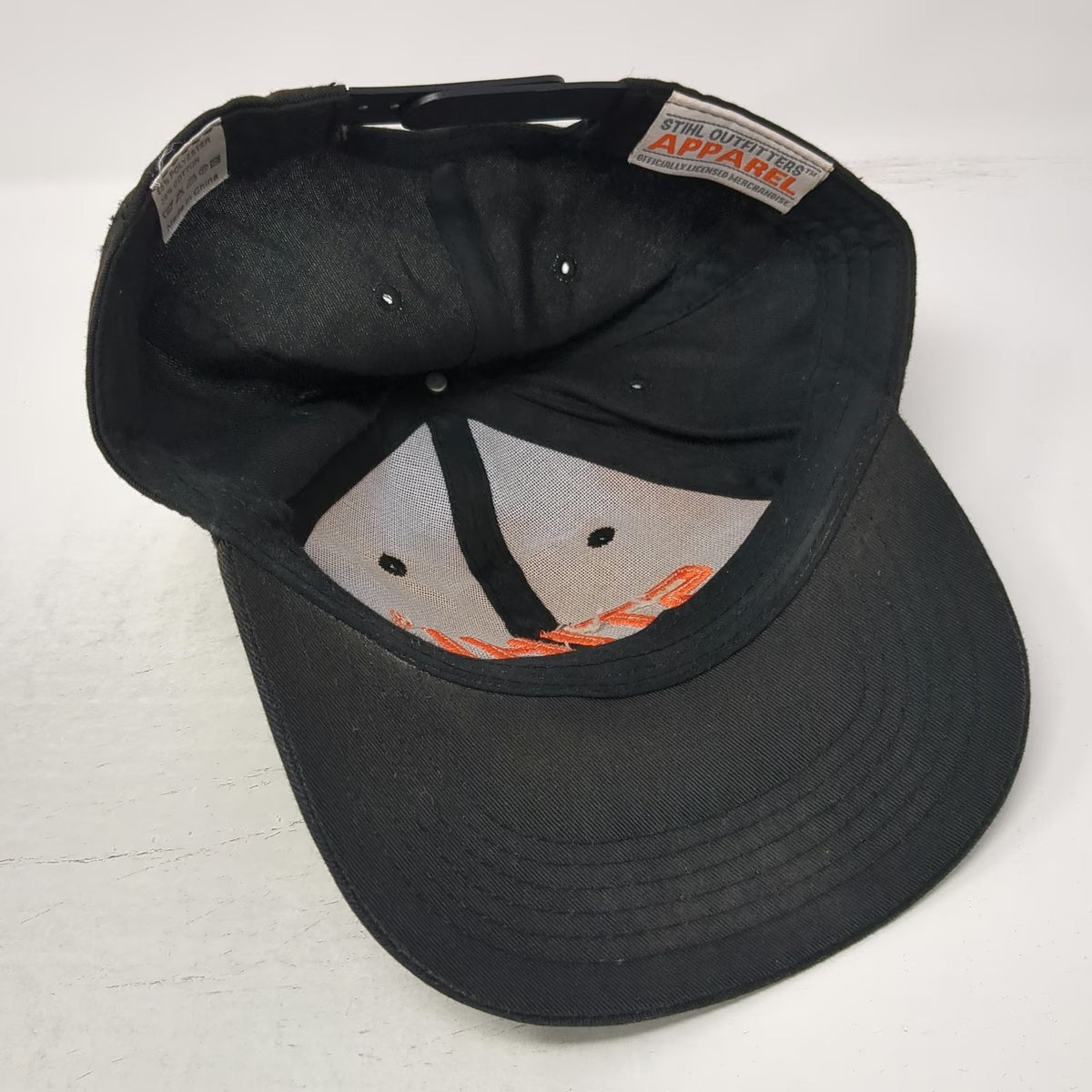 Stihl Snapback Black One Size Orange Embroidered Logo Outdoors Work Apparel Hat