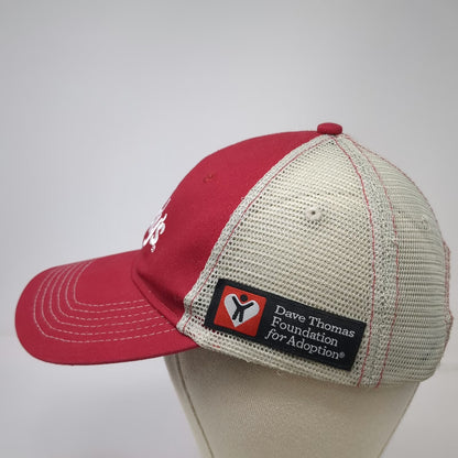 Wendy's Trucker Hat Red One Size Snapback Dave Thomas Foundation Mesh Back
