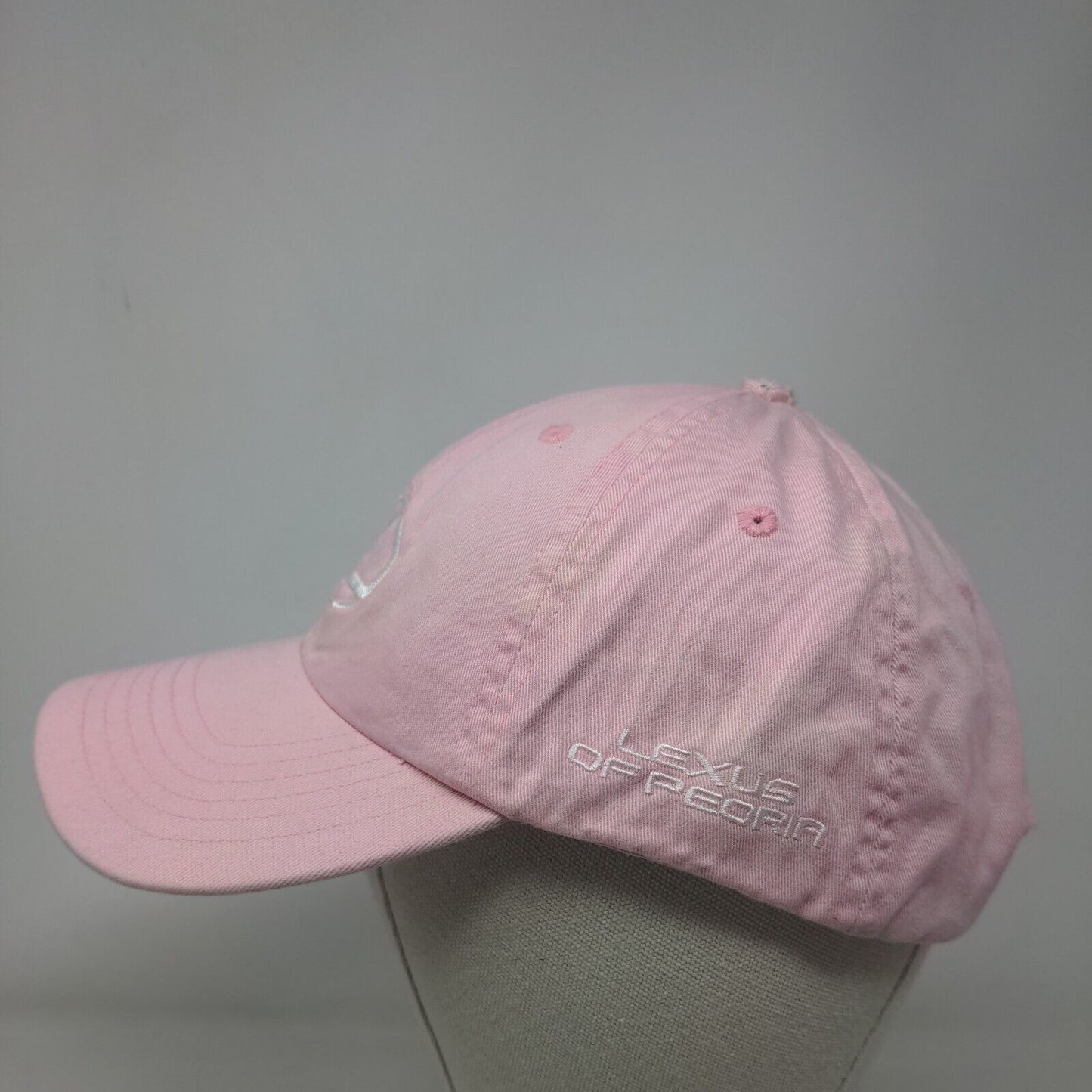 Lexus Of Peoria Slideback Hat Pink One Size Embroidered Adjustable