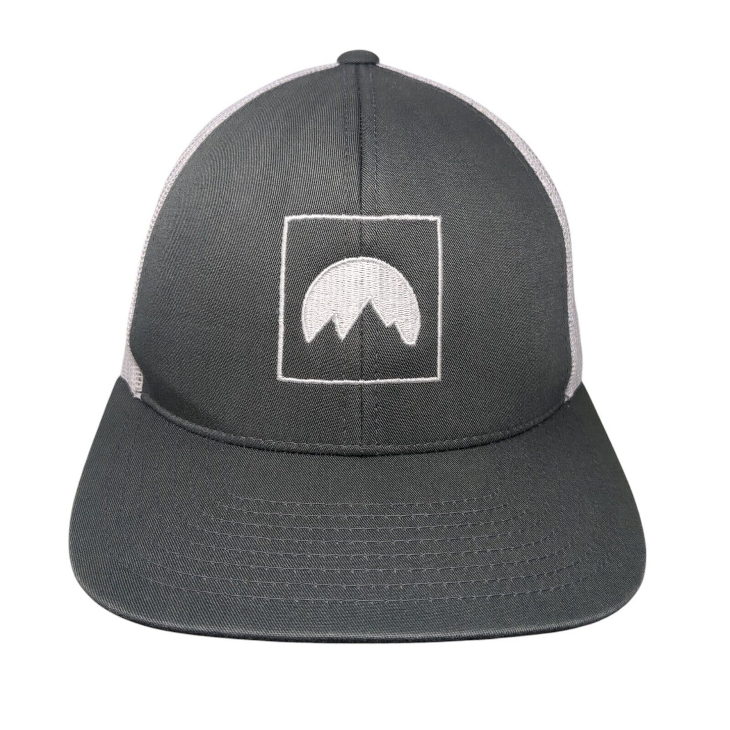 Pacific Headwear Snapback Mesh Back Trucker Hat Gray OSFA Embroidered