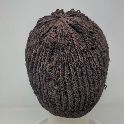 Charter Club Women's Knit Beanie Hat Brown Rayon Acrylic Blend