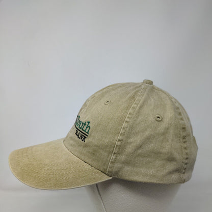 GrandSouth Bank Slideback Hat Tan One Size Embroidered Cotton Deluxe