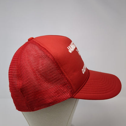 James Bayou Catfish Cookers Snapback Rope Trucker Hat Red One Size