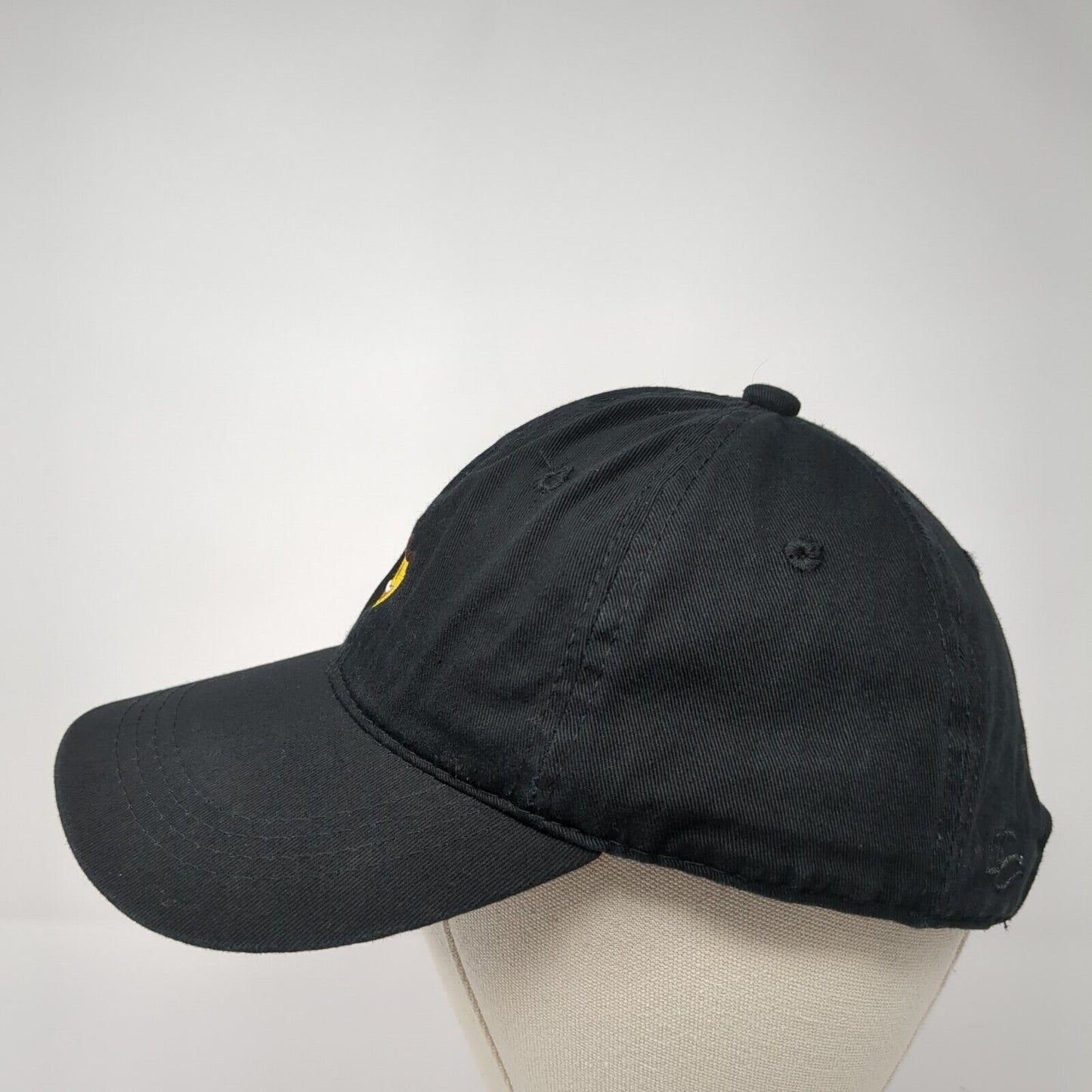 Yee Yee Smiley Emoticon Slideback Hat Black One Size Adjustable Outdoor Cap