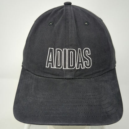 Adidas Baseball Cap Black White One Size Embroidered Wordmark Slideback Hat