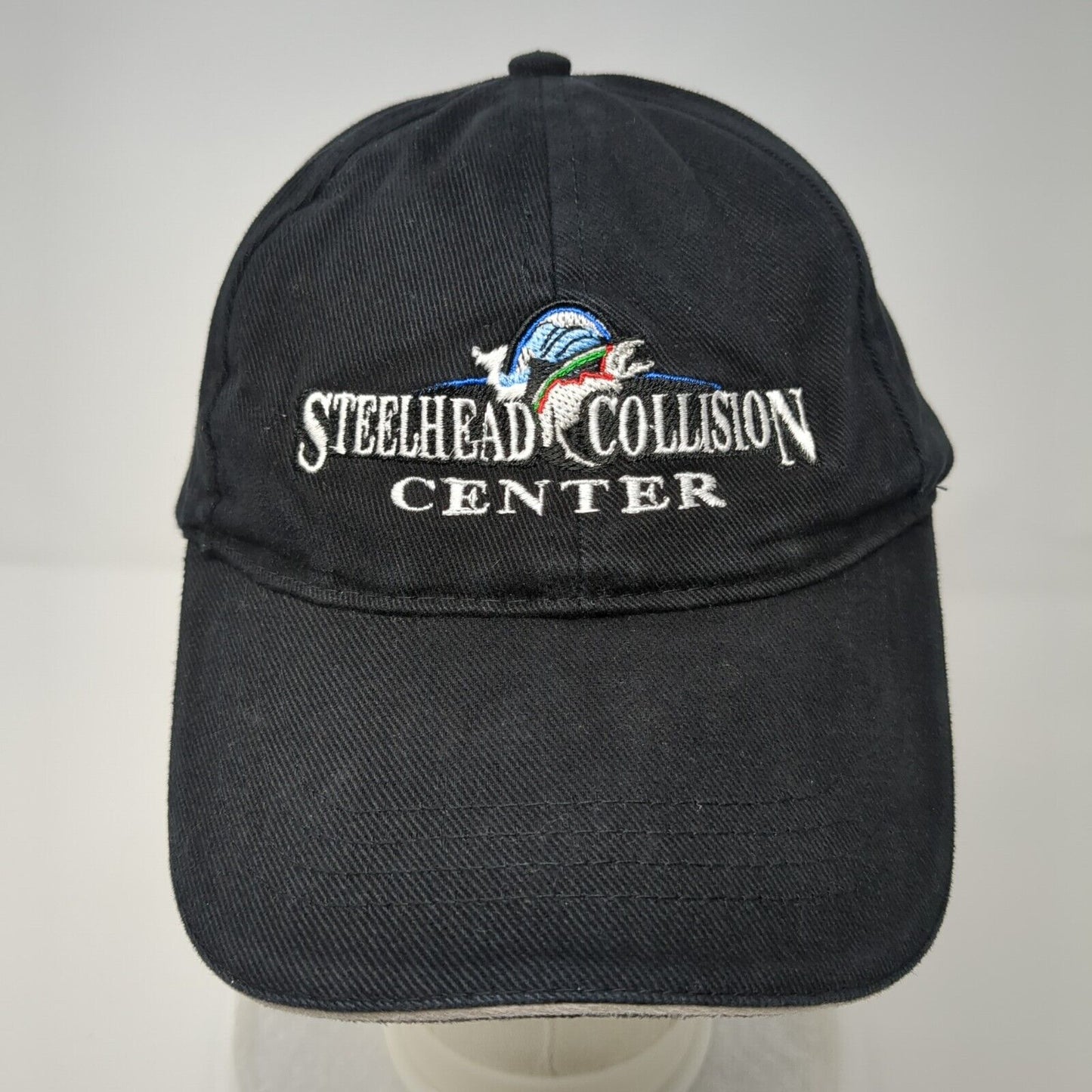 Steelhead Collision Center Strapback Hat Black One Size Fahrenheit
