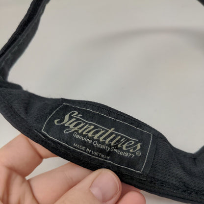 Signatures Men's Strapback Sun Visor Cap Hat Black Adjustable Golf Logo