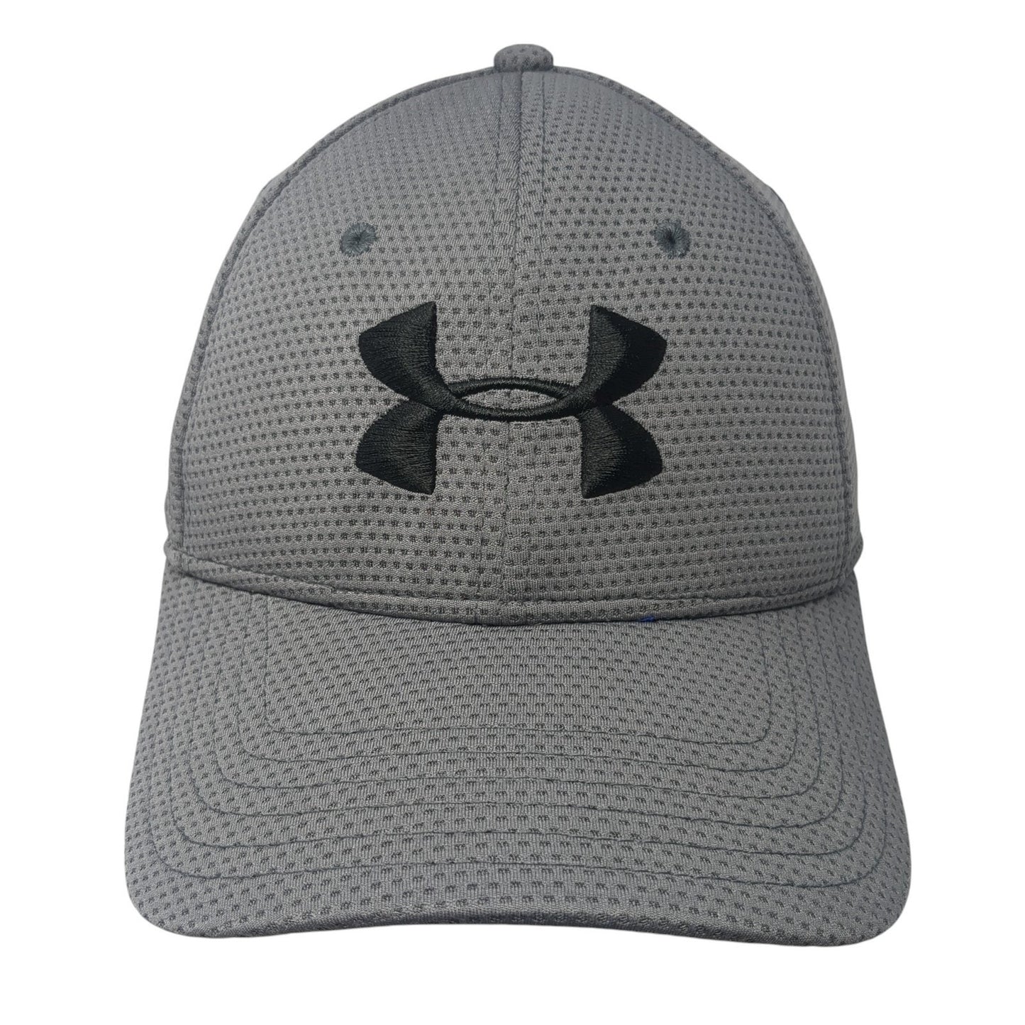 Under Armour Logo Fitted Hat Gray XL Embroidered 6 Panel Vent Holes