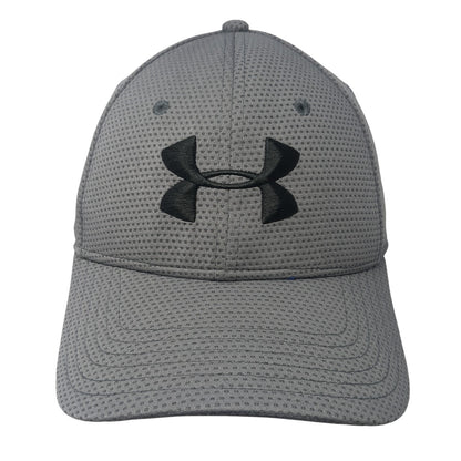 Under Armour Logo Fitted Hat Gray XL Embroidered 6 Panel Vent Holes