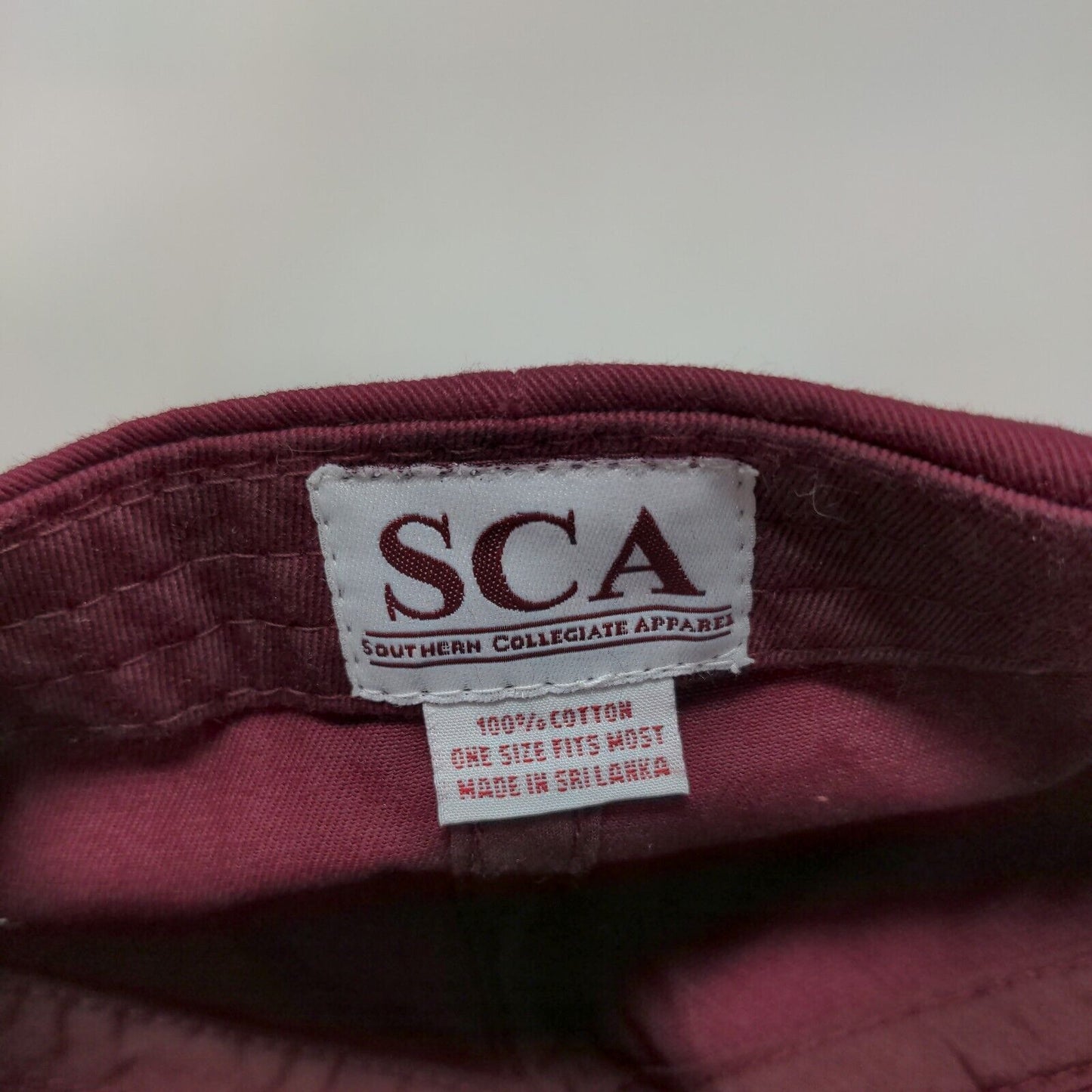 SCA Men's Slideback Hat Red OSFA Embroidered Mississippi State University Logo