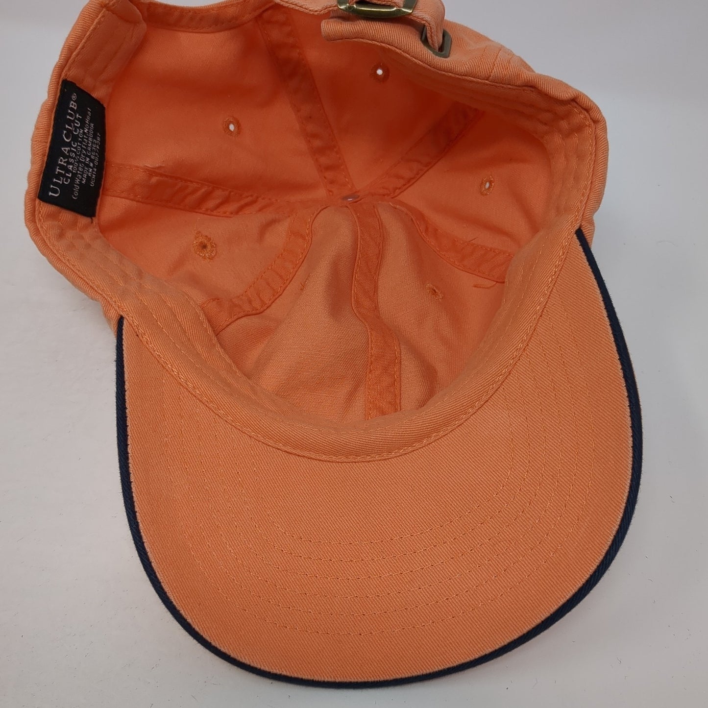 Ultra Club Slideback Baseball Cap Orange One Size Adjustable Classic Cut