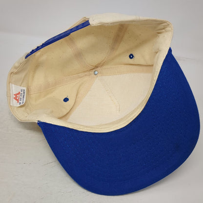Mohr's Ponderosa Paint 5 Panel White Blue Snapback Hat One Size Braided Rope