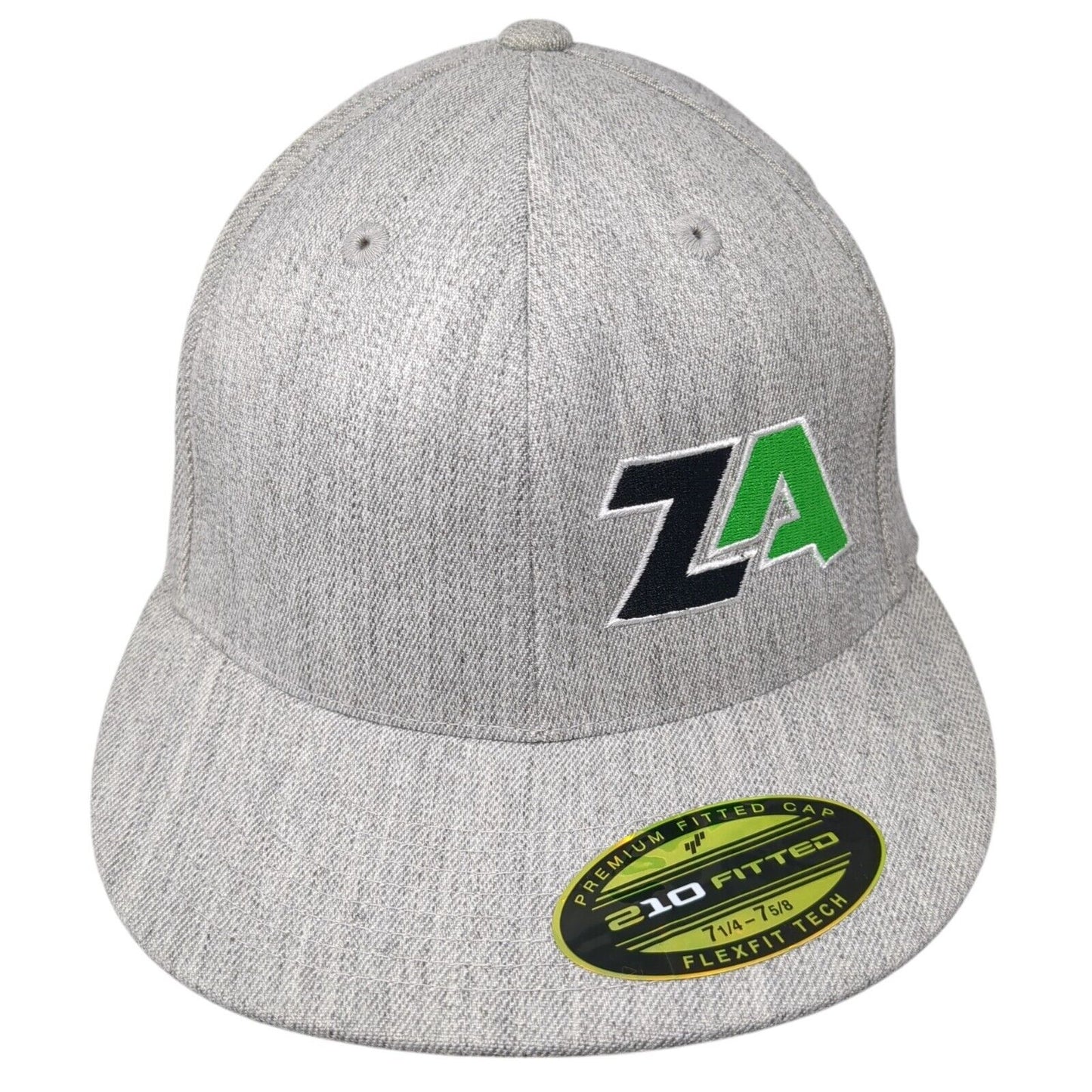 ZA Zombie Acres Fitted Hat Gray 7 1/4-7 5/8 Embroidered Flexfit Tech