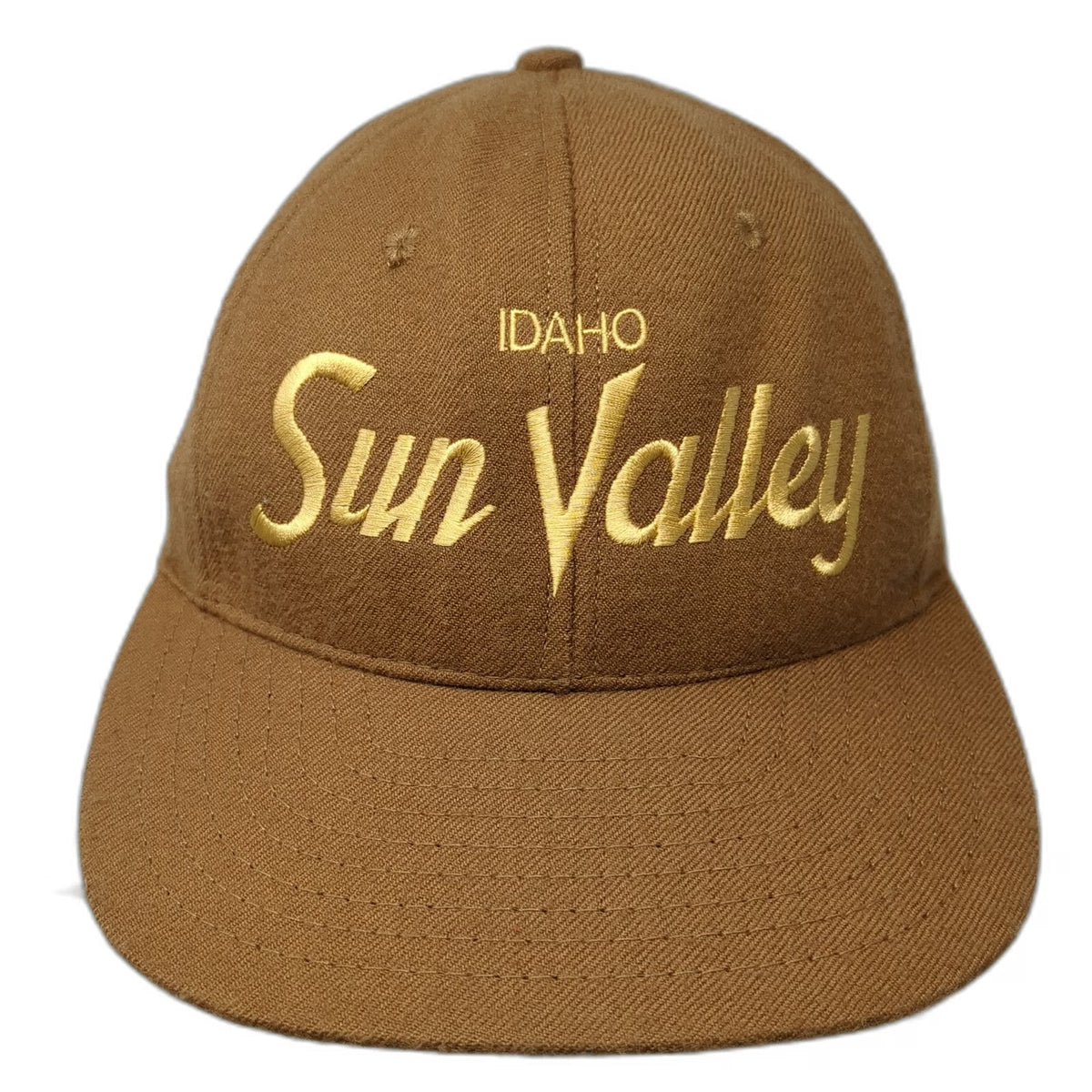 Hood Hat Snapback Brown One Size Idaho Sun Valley Gold Embroidery Wool hat
