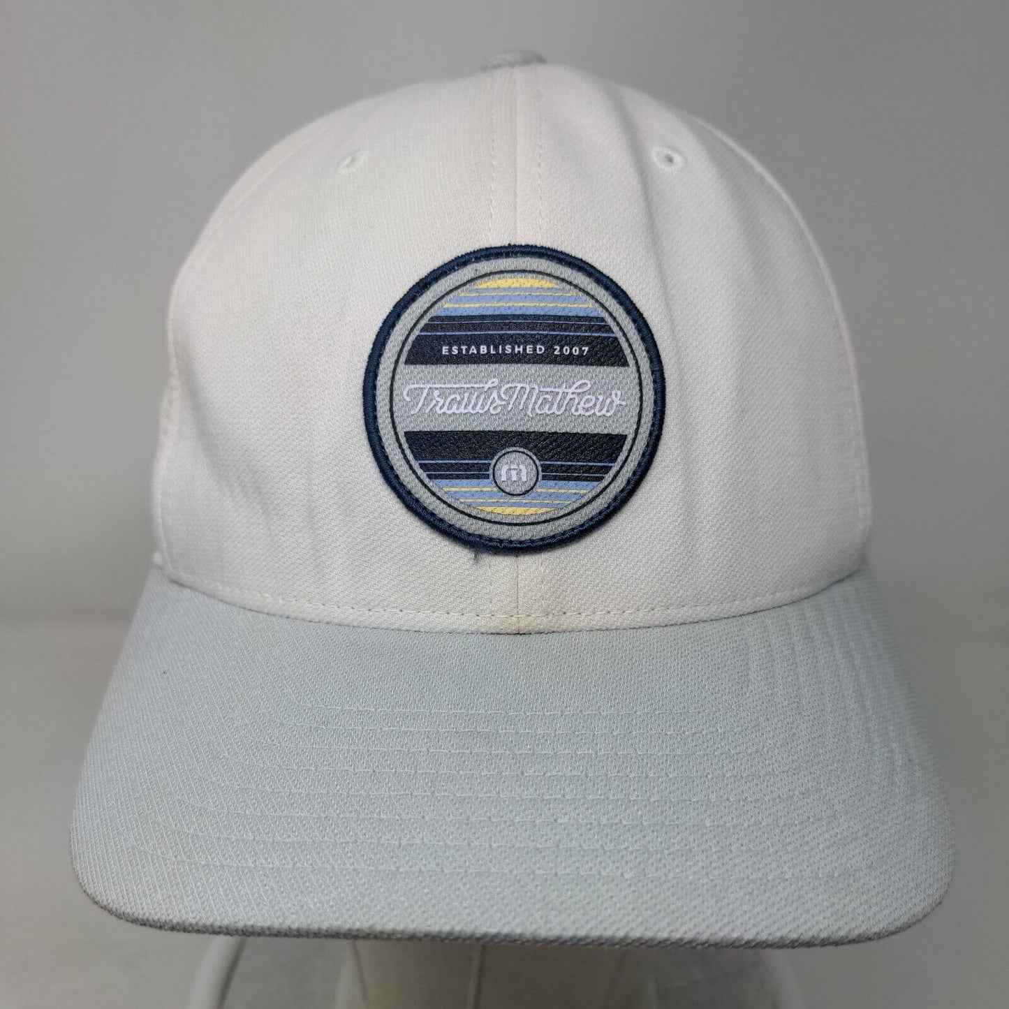 Travis Mathew Snapback Hat White One Size Adjustable Yupoong Flexfit 110