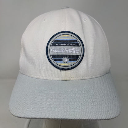 Travis Mathew Snapback Hat White One Size Adjustable Yupoong Flexfit 110