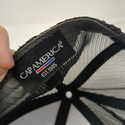 Cap America Trucker Hat Gray One Size All-Terrain Motorsports Mesh Snapback Hat