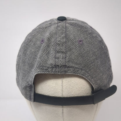 Unbranded Slideback Hat Gray One Size Adjustable Leather Strap Blank