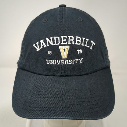 47 Vanderbilt University NCAA Black White Gold OSFM Cap Cotton Slideback Logo