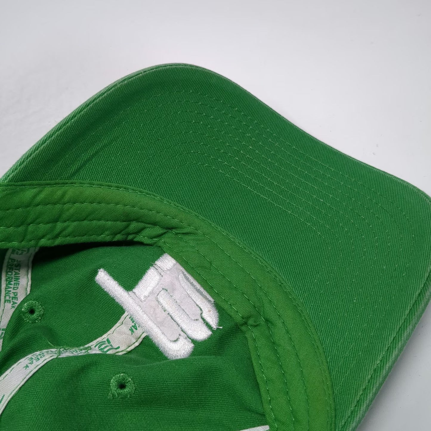 TB12 Baseball Cap Green One Size Embroidered Logo Slideback Cotton Hat Branded