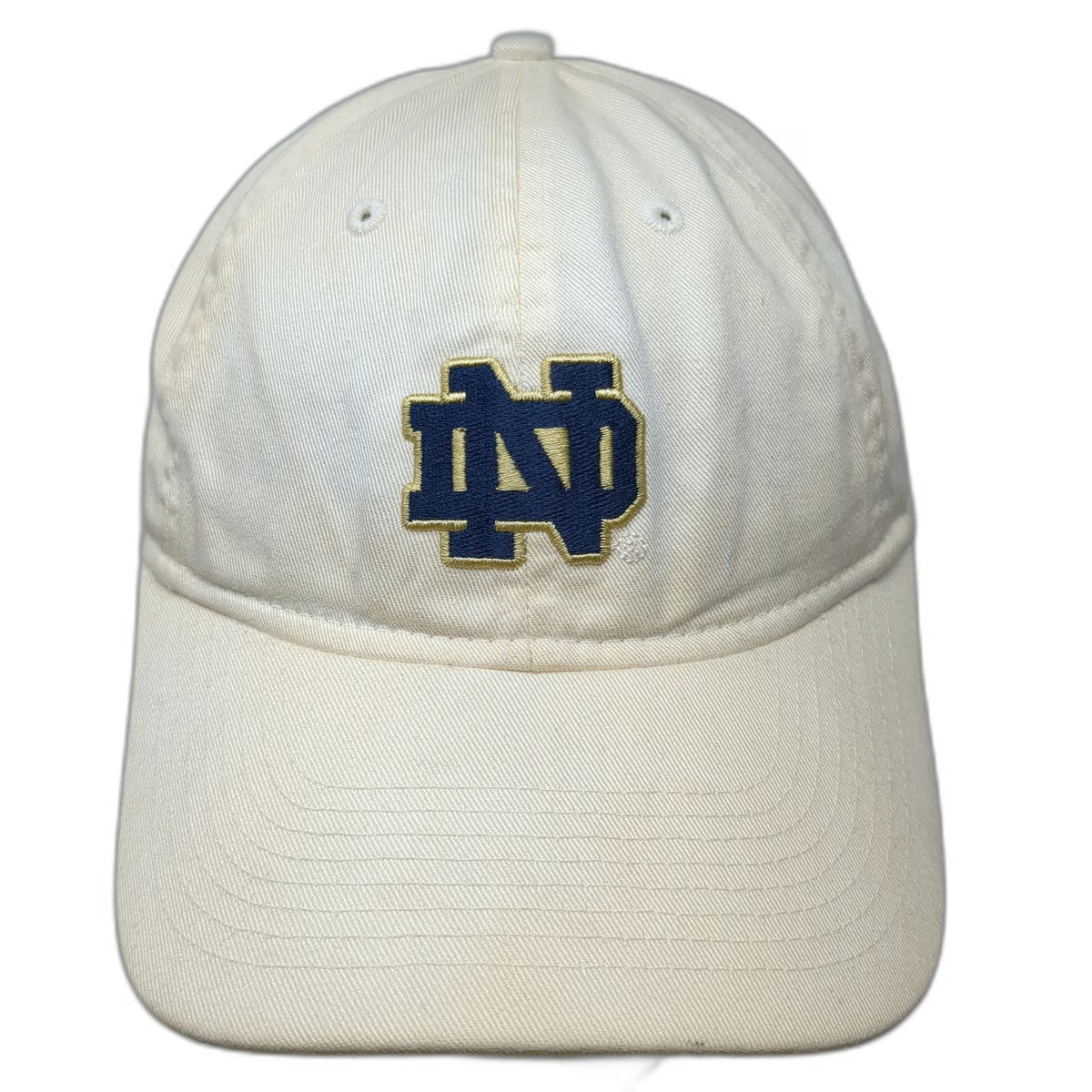 Notre Dame Fighting Irish NCAA Adidas Cap White One Size ND Logo Embroidered Hat