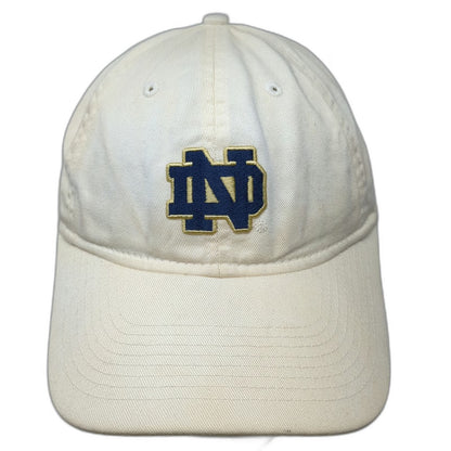 Notre Dame Fighting Irish NCAA Adidas Cap White One Size ND Logo Embroidered Hat