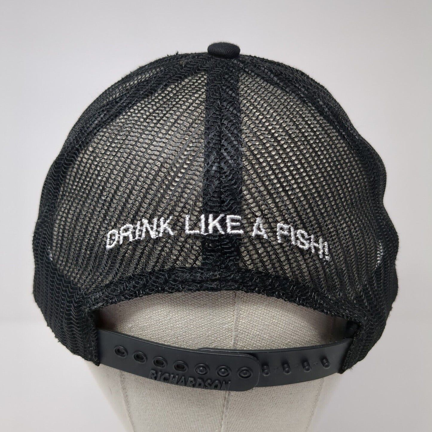 Sockeye Brewing Company Snapback Trucker Hat Black OS Adjustable Mesh Richardson