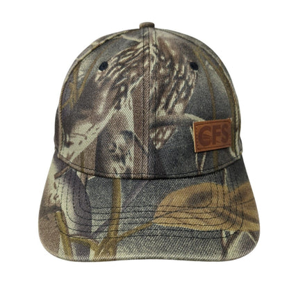 CFS Leather Patch Snapback Hat Camo One Size Adjustable Hunting Outdoor