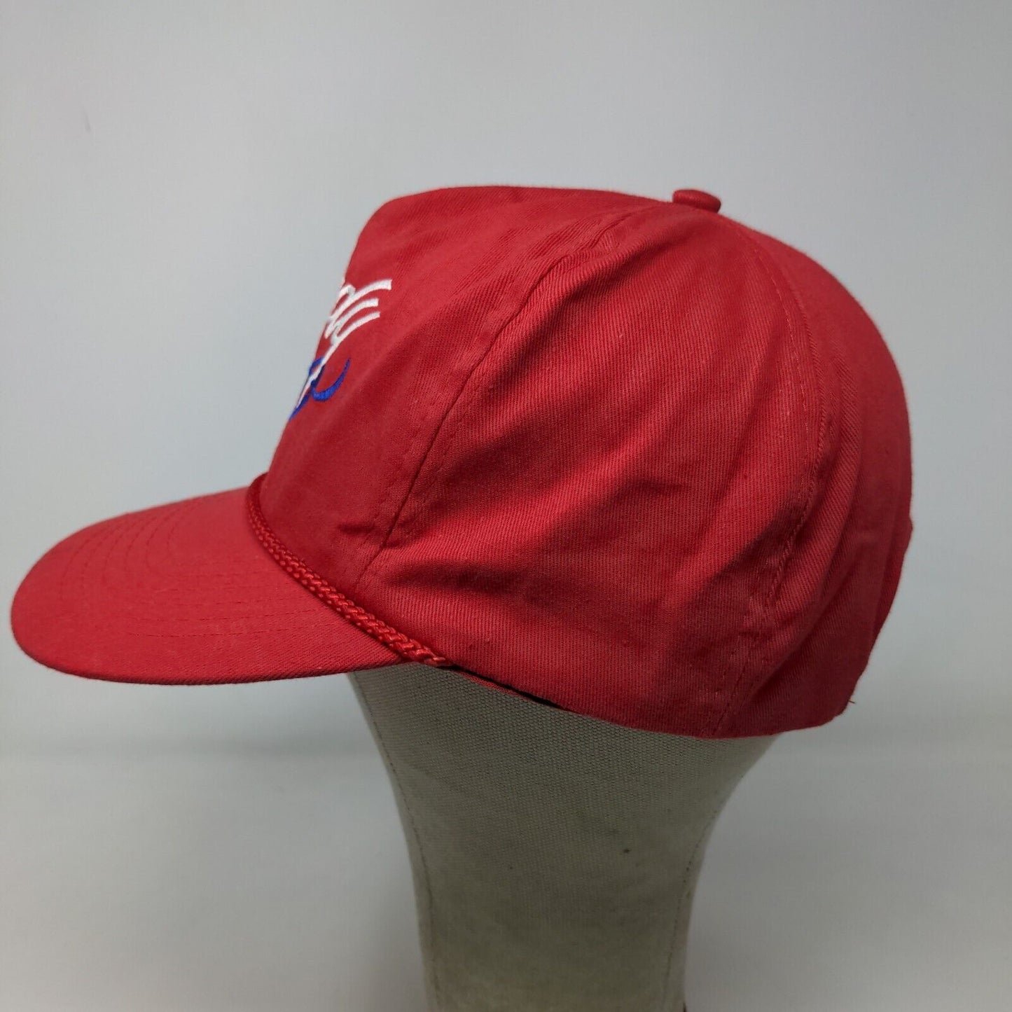 Sport Service Men's Snapback Trucker Hat Red OSFA Embroidered Logo Vintage