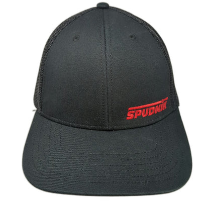 Cap America Trucker Hat Black One Size Spudnik Agricultural Mesh Snapback Red