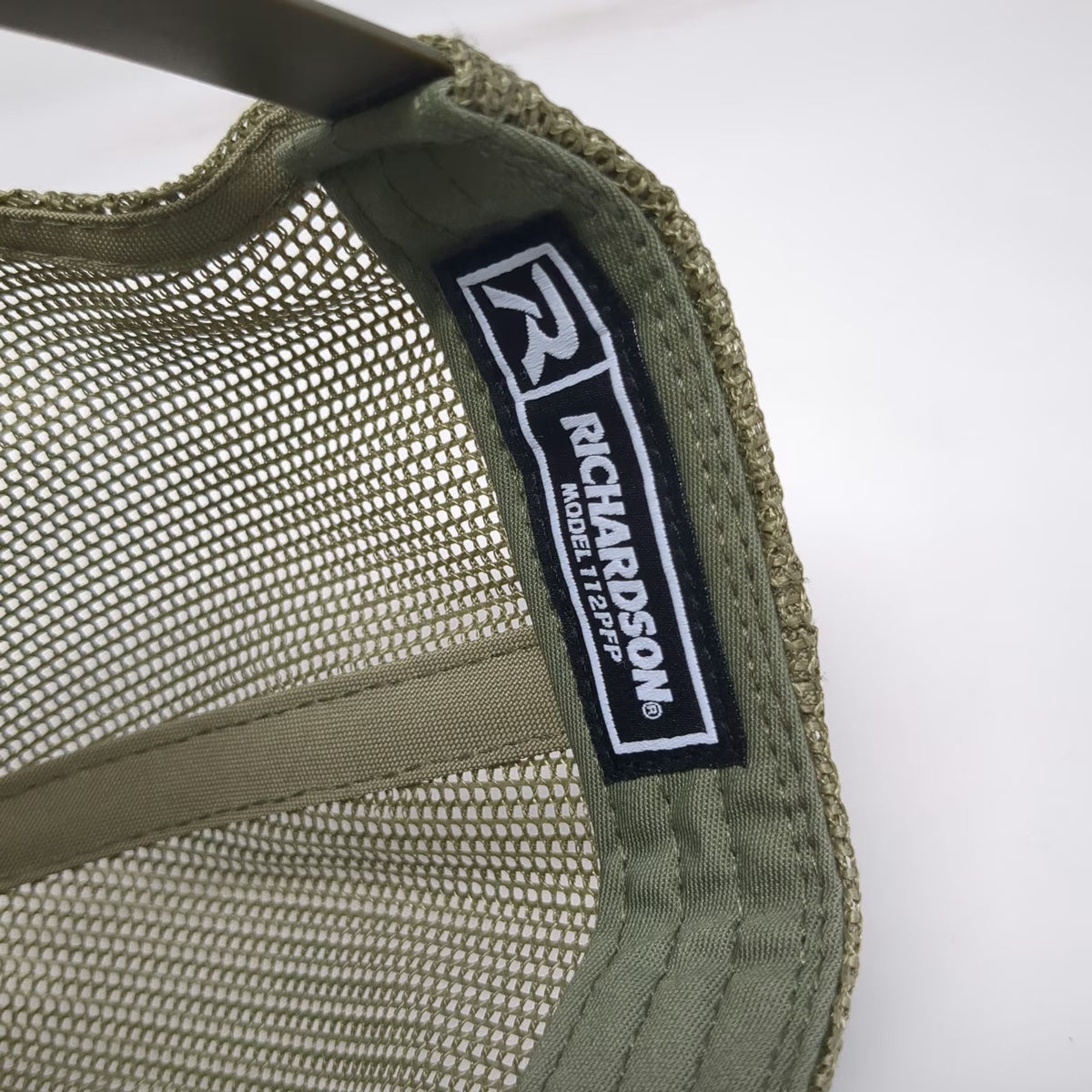 Richardson 112 Trucker Hat Green Camo One Size Mesh Back Snapback Leather Patch
