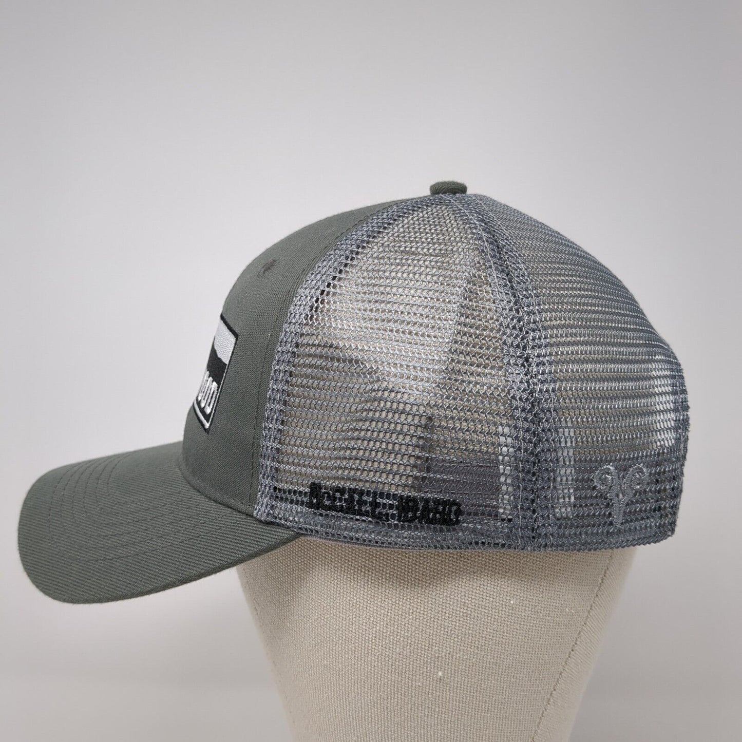 McCally Wood Snapback Trucker Hat Gray One Size Adjustable Mesh Back Vie Gear