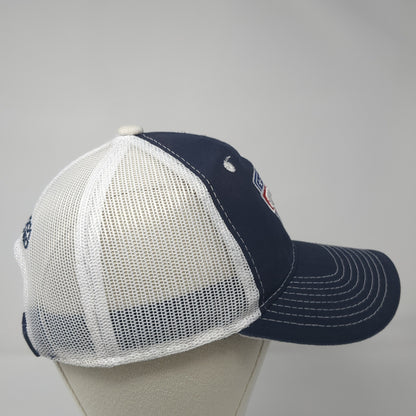 PAI ISO 9001 Certified Trucker Hat Blue One Size Adjustable Patriotic Mesh Back