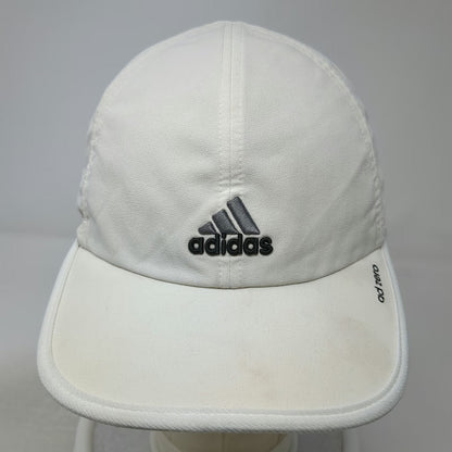 Adidas Baseball Cap White One Size Adizero Mesh Vented Strapback Running Hat