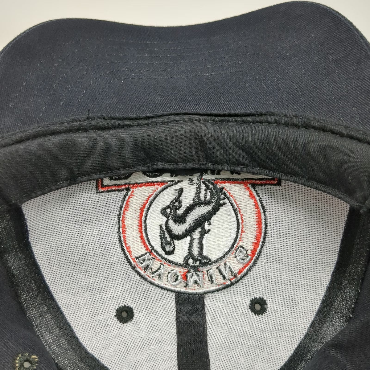 Monarch Baseball Cap Black OSFM Wyoming Downs Horse Racing Logo Strapback Hat