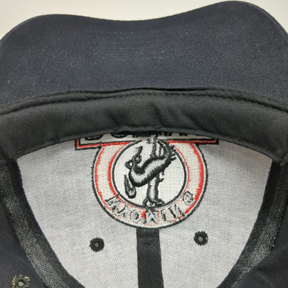Monarch Baseball Cap Black OSFM Wyoming Downs Horse Racing Logo Strapback Hat
