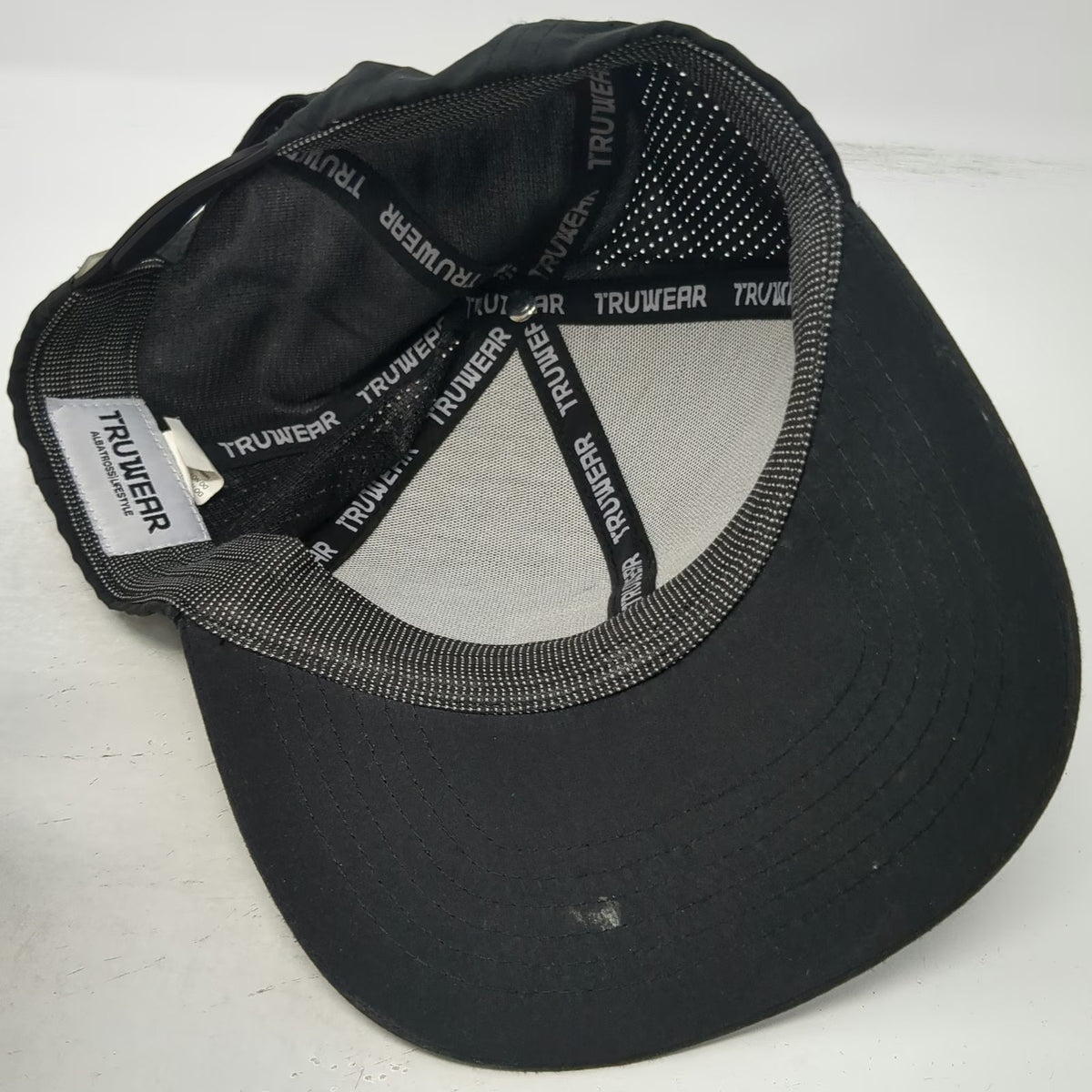 Truwear Snapback Black One Size ROVE Rubber Patch Laser Cut Performance Hat