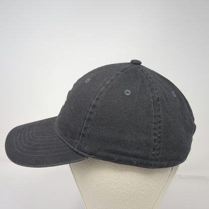 Peet's Coffee Baseball Cap Gray One Size Leather Strapback Faded Cotton Hat