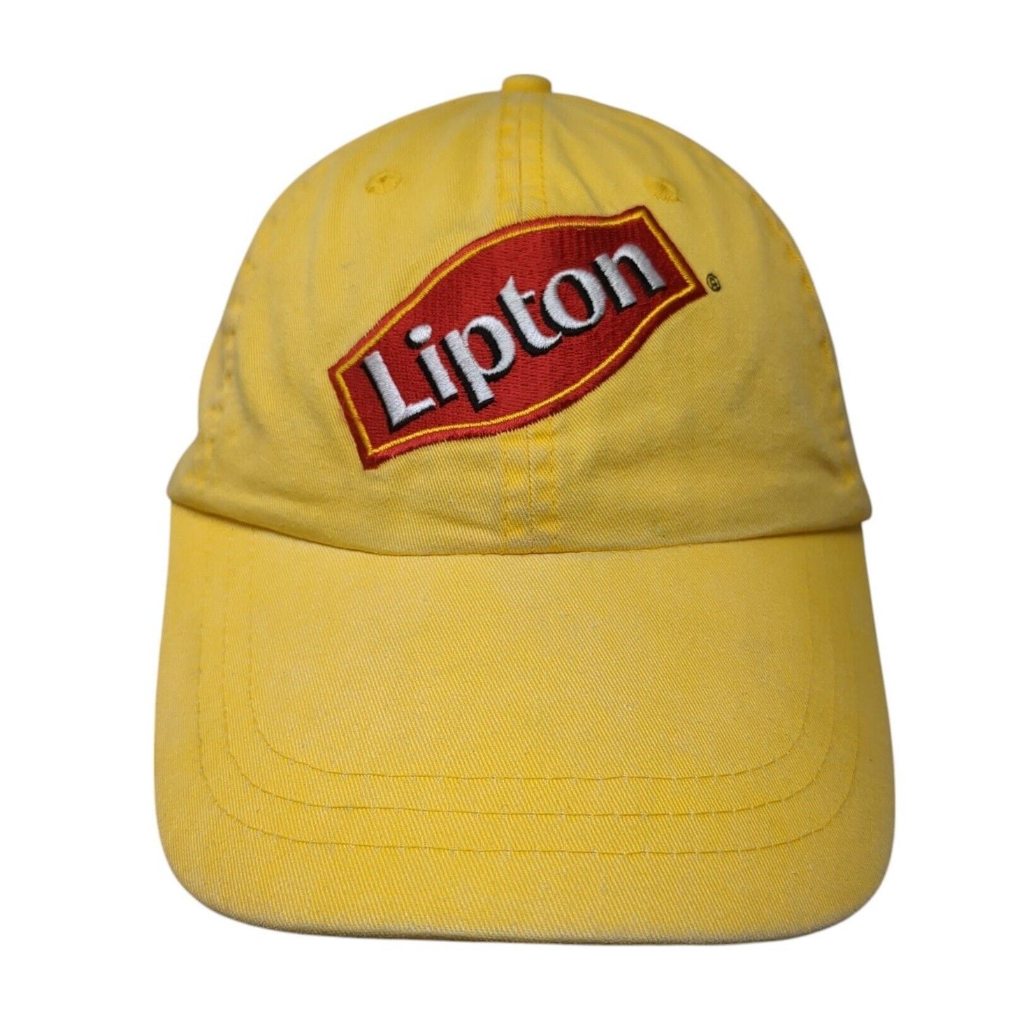 Lipton Slideback Hat Yellow One Size Adjustable Embroidered Toppers