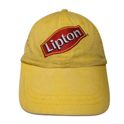 Lipton Slideback Hat Yellow One Size Adjustable Embroidered Toppers