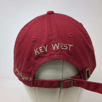 Margaritaville Baseball Cap Red One Size Key West Jimmy Buffett Cotton Hat