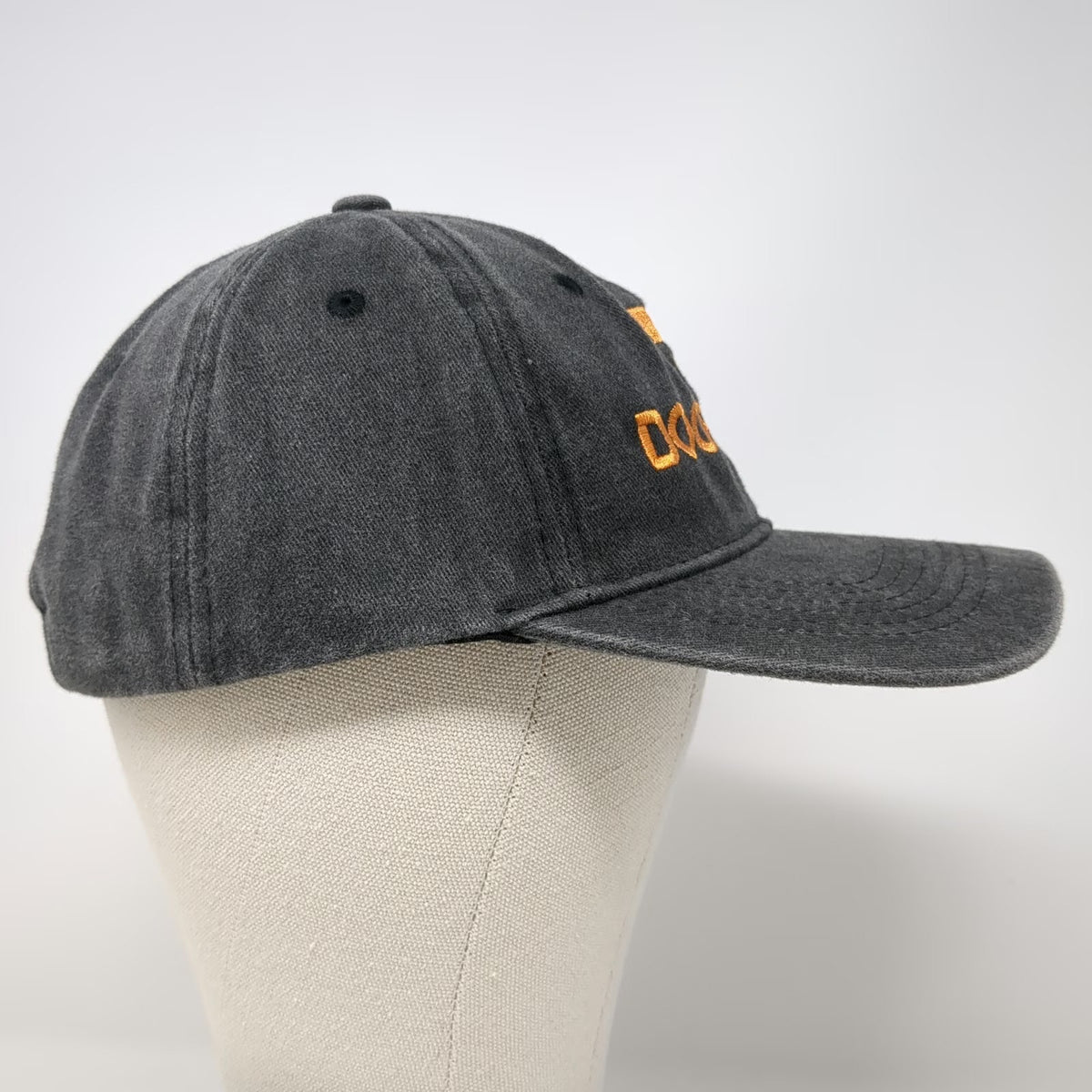 DoorDash Baseball Cap Gray OSFM Embroidered Logo Adjustable Strapback Cotton Hat