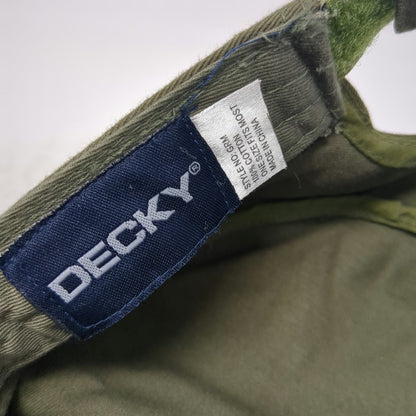 Decky Army Cap Green One Size Cotton Strapback Military Style Solid Plain Hat